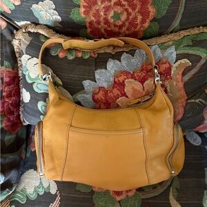 Tignanello Mustard Leather Shoulder Bag